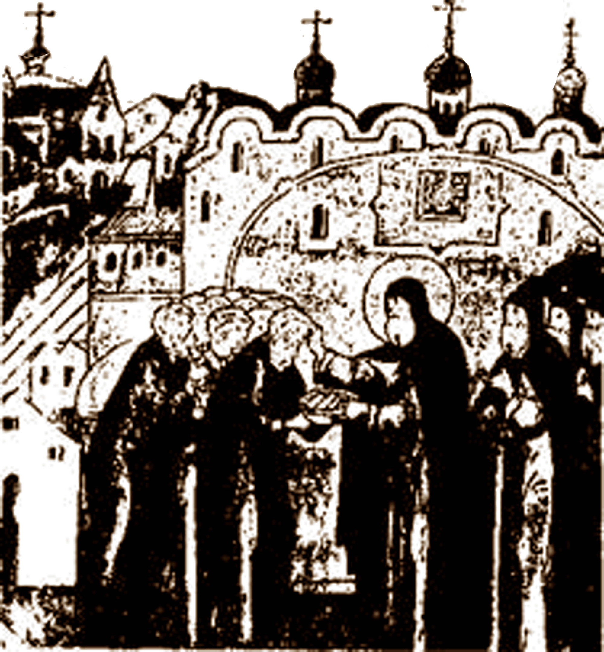 Крестьяне, приносящие оброк в монастырь