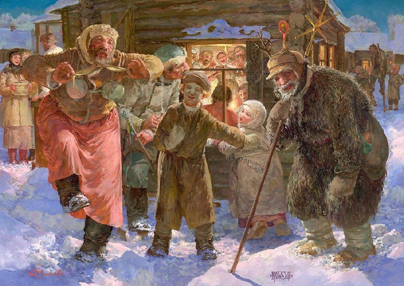Новый год старые времена. Чумаков Орлеанский художник.